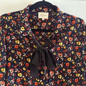 Floral Sézane blouse with pussybow